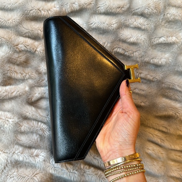 Hermes leather Clutch Shoulder Bag - Picture 6 of 14